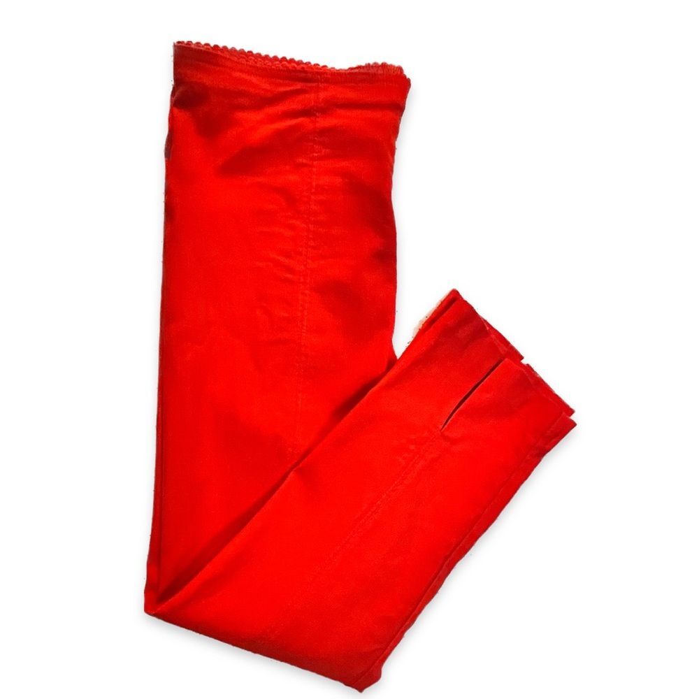Joseph Ribkoff Fitted Capris Orange Pants with Front Zipper - Size 10